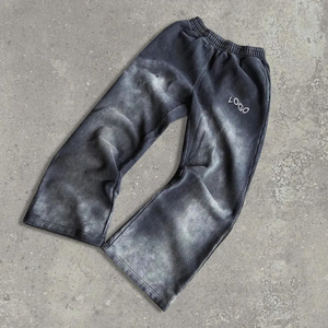 Pantalons de survêtement délavés à l'acide Pantalons de survêtement délavés au soleil 100% de coton Pantalons de survêtement pour hommes du Pakistan - Product Image 4