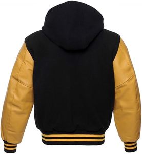 High Quality Lightweight Men's Varsity Letterman <b>Jacket</b> Winters Comfortable Leather Sleeves Chenille Embroidery Wool Fabric - Product Image 4