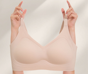 Soutien-gorge push-up sans fil confortable, sexy, respirant, tricoté, sans couture, bonnet complet, soutien-gorge pour gros seins - Product Image 6