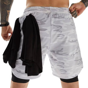 New Arrival Unique Design Men Mesh Double <b>Layer</b> Shorts Custom Logo Men Workout Double <b>Layer</b> Shorts For Sale - Product Image 4