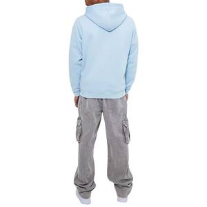 Sudadera con Capucha de Invierno de Algodón 100% de Color Sólido Personalizada de Alta Calidad para Hombre con Logotipo Frontal de Estilo Vintage, Servicio OEM - Product Image 2