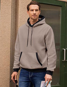 เสื้อฮู้ดผู้ชายแฟชั่นลำลอง ผ้าคอตตอนผสม ไม่หดตัว อุ่นสบายสำหรับฤดูหนาว - Product Image 1