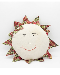 Almohada Decorativa Redonda y Cuadrada de Lino Tejido con Dibujos Animados para Cuarto Infantil, Hecha a Mano, Portátil, Lavable, Resistente a las Manchas, con Volantes - Product Image 4