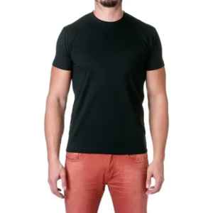 Camisetas de punto de algodón 100% de calidad superior para hombre Color sólido con diseño impreso personalizable - Product Image 3