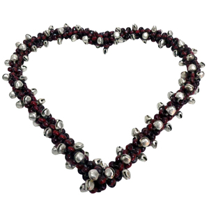 Artisanat personnalisé fer/perles suspendus coeur tenture murale décor nickelage pour la décoration de noël à la main - Product Image 2
