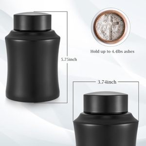 Photo personnalisée petites urnes de crémation pour les cendres humaines souvenir mémorial en acier inoxydable image personnalisée Mini urnes humain noir - Product Image 6