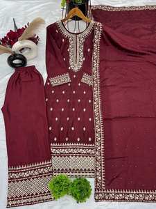 Elegante Salwar Kameez Estilo Indio Pakistaní Listo para Usar Vestido de Boda para Dama Traje Salwar Cosido para Fiesta - Product Image 5