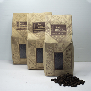 Lam Chan Au Wholesale 500g <b>Robusta</b> Roasted <b>Coffee</b> <b>Beans</b> OEM/ODM Packaging Box Made in Vietnam - Product Image 4