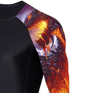 เสื้อรัดรูปแขนยาวยืดได้สำหรับผู้ชายผ้าโพลีเอสเตอร์สแปนเด็กซ์สำหรับผู้ใหญ่ - Product Image 5