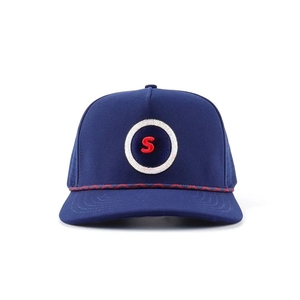 Casquette de golf personnalisée par le fabricant, bleu marine, 5 panneaux, avec broderie exclusive, casquette snapback sport - Product Image 1