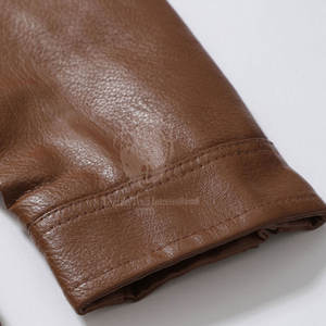 Veste d'hiver respirante pour usage extérieur, vente en gros, prix bas, légère, en cuir pour homme, col montant, logo sur le devant - Product Image 5