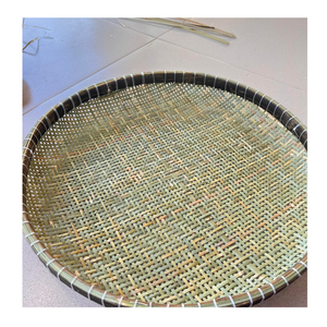 Panier en bambou naturel, plateau de décorticage en bambou, couvercle alimentaire en bambou pour la cuisine et la décoration de la maison - Product Image 5