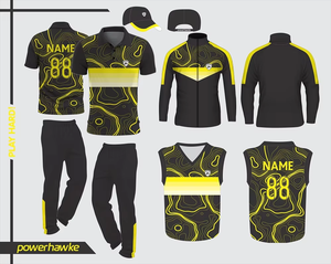 Aspecto decente Ropa deportiva Cricket Jersey con cuello Jersey camiseta Impresión personalizada Logo nombre del equipo - Product Image 2