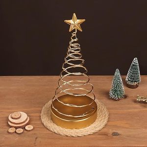 Árbol de Navidad Metálico, Decoración Navideña para Fiestas, Adornos para Árboles de Navidad - Product Image 1