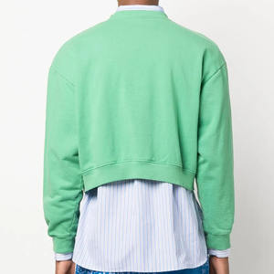 Sweat-shirt à col montant à manches longues pour homme - Teinture unie Logo et couleurs personnalisés Écologique 100% coton - Product Image 5