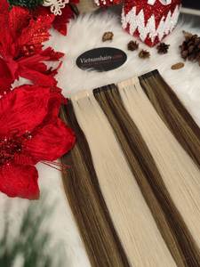 Best Quality 100% <b>Real</b> Keratin Tape in <b>Extensions</b> Full Cuticle Wave Curl Styles Raw <b>Human</b> <b>Hair</b> Bundle Made Viet Nam Export Ready - Product Image 2