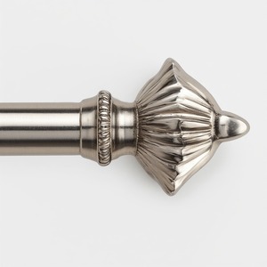 Modern Single Metal <b>Curtain</b> Pole with Brushed Aluminum Finish Durable Strength Slide Easily - Product Image 4