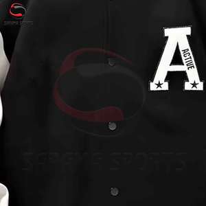 Chaqueta Varsity Personalizada con Cuerpo de Lana y Mangas Genuinas, Prenda de Invierno Elegante y Moderna para Hombre, Chaqueta Transpirable - Product Image 4