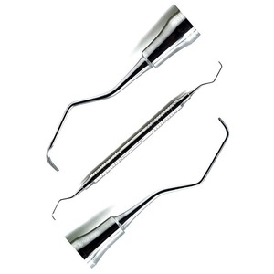 Curetas dentales con mango octogonal Pro para cirugía oral con elevador peritoneal Molt Instruments Healthcare Supply - Product Image 1
