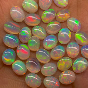 5-7 MM éthiopien opale Cabochon bonne qualité Multi Flashy opale Cabochon Lot forme ovale Welo opale pour la fabrication de bijoux - Product Image 1