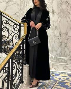 Abaya de Seda Hecha a Mano Edición Glamour de Dubái, la Más Vendida, Ropa Musulmana Tradicional para Mujer, Detalle de Cristal, Elegante y Modesta, Larga - Product Image 2