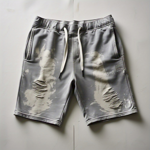Haute qualité Offre Spéciale longueur régulière hommes sueur en détresse Shorts / gym yoga course entraînement shorts pour hommes - Product Image 4