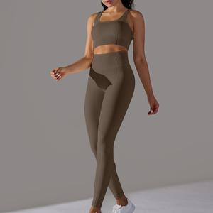 Ropa de gimnasio sin costuras de talla grande personalizada de alta calidad para mujer, conjunto de entrenamiento de Yoga, conjunto de Yoga, conjunto de gimnasio, conjunto de Fitness para mujer - Product Image 6