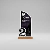 Trophée en acrylique gravé et poli de qualité supérieure, durable, imprimé en typographie, pour compétitions, événements, récompenses, employés, étudiants, Mukesh