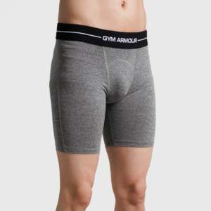 GA Bóxers de Compresión Slim Fit de Talle Medio con Logotipo Tejido, Tejido de Punto, Algodón, Spandex, Nylon, Tallas Desechables XL 3XL (Gris) - Product Image 6