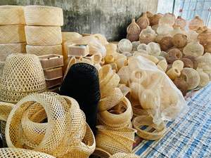 Wholesale Hanging Chandelier Pendant <b>Lights</b> Wicker Handwoven Hanging Lamp <b>Shades</b> Cover Decor Handicraft <b>Rattan</b> Bamboo - Product Image 4