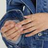 Anillo de Eternidad con Diamantes Baguette de Corte Radiante, Oro Blanco y Amarillo, Joyería Fina, Claridad SI, Diseño Cubano, Certificado IGI - Product Image 4