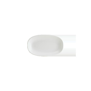 Assiette de service ovale Iris White Gourmet 19x11 cm - Design minimaliste, élégante et fonctionnelle pour les fêtes - Product Image 1