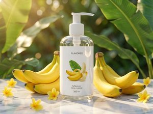Gel Lubricante Íntimo Comestible a Base de Agua con Sabor a Plátano, Ecológico, a Base de Plantas Naturales Puras, en Botella con Atomizador, con D-Pantenol - Product Image 2
