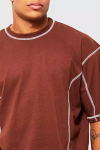 เสื้อยืดโอเวอร์ไซส์ใหญ่และใหญ่ของผู้ชายแบบสั่งทำทรงหลวมไซส์ใหญ่พิมพ์โลโก้ได้อย่างมีสไตล์ใส่สบายสำหรับสวมใส่ในชีวิตประจำวัน - Product Image 4