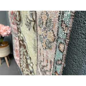 พรมขนาด 2.1x5 ฟุต, พรมวินเทจตุรกี, พรมขอบสีน้ำตาลแดง - Product Image 3