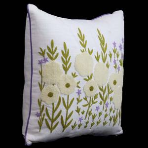 Housse de coussin à motif floral magnifique, tissu en coton slub, écologique, douce, housse de coussin, housse de coussin pour vente chaude - Product Image 3