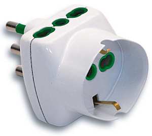 Adattatore Triplo in Blister 2P+T 16A/2 Prese 10/16A+Schuko - Product Image 1
