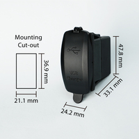 Chargeur PD 18W 1A + 1C Switch Mount