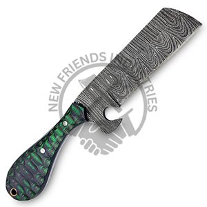 Handmade Damascus Steel Bull Cutter <b>Knife</b> Sheath Belt Fixed Blade Cowboy EDC Skinning <b>Knife</b> Outdoor Camping Hunting DIY OEM - Product Image 4