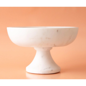 Centro de mesa decorativo de lujo de alta calidad, Frutero de mármol Natural blanco tallado a mano para el hogar, cocina, mesa de comedor - Product Image 4