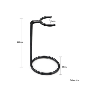 Support de blaireau en acier inoxydable noir support de rasoir stockage sûr pour les outils de rasage - Product Image 5