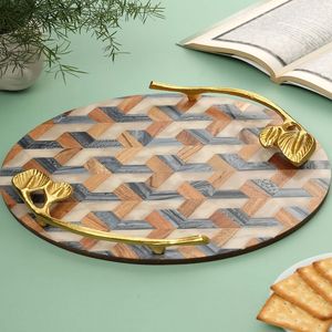 Plateau en résine fait à la main Design moderne vibrant couleur personnalisable durable pour servir des desserts affichage de table décoratif 100 pièces - Product Image 5