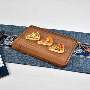 Plateau carré en bois de manguier fait main avec imprimé de glaçure d'écorce Plateau en bois écologique fabriqué en Inde - Product Image 3