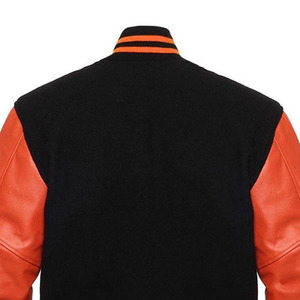 Chaqueta universitaria de material de lana personalizada para hombre con color y logotipo personalizados chaquetas universitarias de bombardero de béisbol - Product Image 6