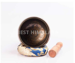 Cuencos tibetanos tallados a mano, artesanía de metal de bronce con diseño grabado para meditación y curación de chakras - Product Image 3