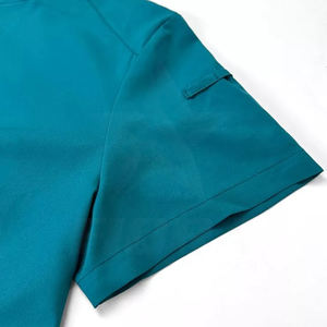 Nuevo alta calidad personalizable cómodo Spandex poliéster Hospital Scrub Sets enfermera trabajo médico para manga corta Unisex - Product Image 4