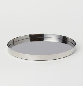 Good Design Set of 1 Round Stainless Steel <b>Tray</b> <b>with</b> <b>Mirror</b> Finished Perfect for Stylish Tableware and Home Decor - Product Image 4