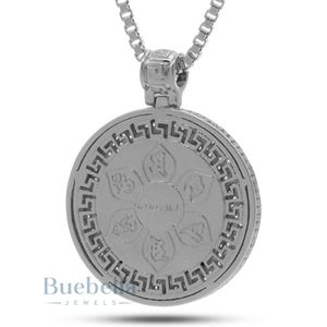 Collar de medallón budista de Plata de Ley 925 estilo Hip Hop Jasen para hombre diseño personalizado con colgantes y dijes de moissanita - Product Image 5