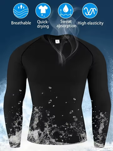 Liquidación: Ropa Deportiva de Manga Larga para Hombre, Compresión de Spandex Personalizada con Logotipo Frontal 2026 - Product Image 5