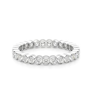 Anillo DE BODA Eternity de diamante de corte redondo para mujer - Product Image 1